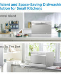 Smooth Operator Portable Countertop Dishwasher Compact 6 Place Setting Capacity For Dorms Rv Apartments Energy Star Certified No Sweat Setup Fits Seventy Items Lightweight slick design in small kitchen setup.