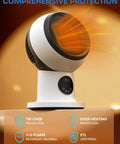 15 Inch Compact Modern Heater And Fan 2 In 1 Remote 1500W PTC Ceramic Space Heater with protection features