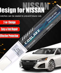 Nissan Pearl White TriCoat Touch Up Paint 2 In 1 Scratch Repair Kit with removable pen and micro applicators