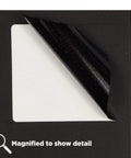 No Fuss Peel And Stick Shipping Address Labels In Sharp Black Large 3.3 By 4 Inches showing peelable backing detail.