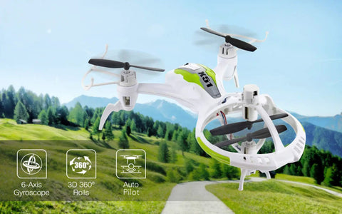 Alien Spaceship X51 Gyro Tricopter RC Drone with 2.4GHz Control, 3D Flip Stunts, LED Flash Lights flying outdoors