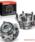 Pair Front Wheel Bearing And Hub Assembly For 2008 To 2022 Toyota Sequoia And 2007 To 2021 Tundra, RWD Only, 5-Lug Compatible