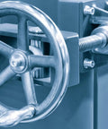 Close-up of machinery with fully threaded rod M20 x 250mm with 2.5mm thread pitch in 304 stainless steel right hand threaded bar