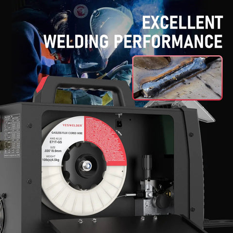 Smooth As Butter Self Shielding Flux Core Mig Wire E71t Gs for Mild Carbon Steel 10 lb spool with welding machine.