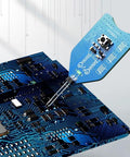 One Button Pro Grade Inductor And Coil Tester For Motherboard And PCB Repair With LED Indicator Light on circuit board