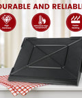17 By 13 Inch Cast Iron Griddle For Gas Grills And Stovetops, heavy duty, non warp griddle with reinforced base on table
