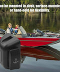 Heavy Duty Remote Switch For Minnkota Deckhand 40 Electric Anchor Winch shown being used in a boat with 25 foot cable.