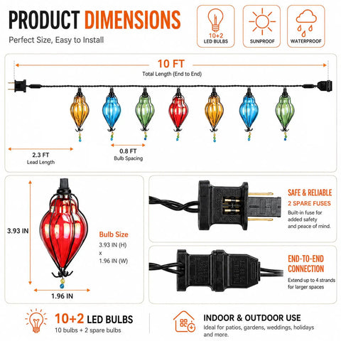 Multicolor Flower String Lights With 10 Connectable Bulbs Plug In Indoor Outdoor Patio Decor For Parties And Weddings Cozy Bedroom Ambience Cottagecore Garden Fairy Lights