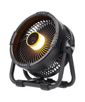 Rechargeable 20000mAh Portable Fan With 4 Speed Settings 9 Inch Blade 270 Degree Rotatable LCD Display And Built In Light