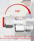 Two Pack Airless Spray Gun Swivels One Quarter Inch 360 Degree Swivel And Seven Eighths Inch 180 Degree Joint Stainless Steel High Pressure Sprayer Connector For Paint Hoses Compatible With 235486 Part Durable And Easy Connect, 7/8-inch 180° joint
