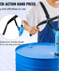 Straight Up Dead Simple Lever Action Drum Pump Fits 5 To 55 Gallon Barrels with ergonomic handle for smooth fluid transfer.