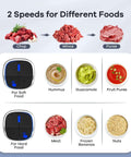Food Processor Chopper And Meat Grinder With 2 Speed Settings And 8 Cup Stainless Steel And 8 Cup Glass Bowls speed options