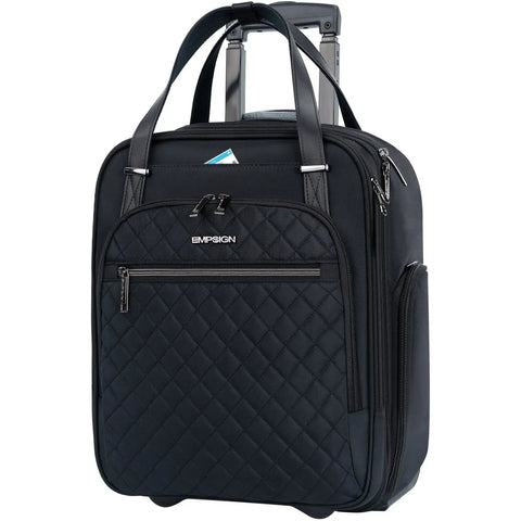 Underseat Carry On With Wheels 16 Inch Lightweight Rolling Weekender Bag For Men And Women Fits Under Airline Seats Water Resistant Durable Polyester Travel Luggage For Quick Trips And Business Trips Your Go To Travel Buddy