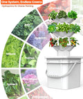 18 Plant Hydroponic Growing System Kit With Tower Indoor Garden 10 Liter Large Capacity Water Tank Circulation For Soilless Veggies