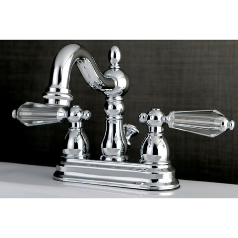 4 Inch Centerset Bathroom Faucet Polished Chrome Drip Free Ceramic Disc Cartridge Deck Mount 3 Hole Installation