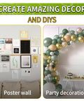 Poster wall and party decoration using 350 Pcs Double Sided Clear Adhesive Dots 0.8 Inch Removable Waterproof Mounting Putty