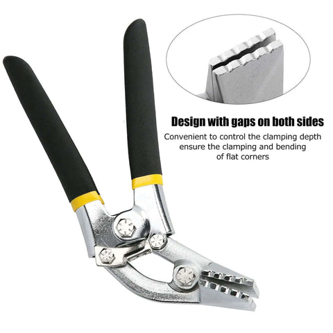 Flat Nose Pliers For HVAC Work 8 Inch Non Slip Crimping Tool With Curved Handle for precise metal craft projects