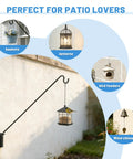 Rock Solid Adjustable Deck Hook Wall Pole Extending Twenty Eight To Forty Three Inches For Backyard Display Of Bird Feeders Plants Wind Chimes Lanterns Built Tough Rust Resistant Steel Bracket with bird feeder
