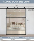 Double Barn Door Set 72 By 96 Inches With 12 Feet Hardware Kit Includes Two 36 By 96 Clear Tempered Glass Panels Aluminum Frame