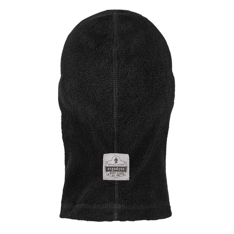Back view of black FR Rated Balaclava For Winter Work Cold Weather Face Mask With Fire Resistant Modacrylic Fleece Anti Static Arc Flash Safe