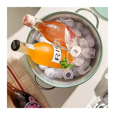 Hassle Free Countertop Ice Maker With Small And Large Cube Options For Campouts Tailgates And Home Bars Delivers Legit Cold Chill On The Fly In A Super Tight Footprint For Party Crews with drinks in ice.