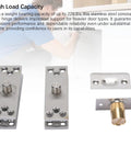Hidden Door Hinge 360 Degree Pivot Beefy Heavy Duty Concealed Hinge for Bookcase and Murphy Doors, stainless steel parts.