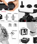 Camera Tripod Mount Kit 30 Piece Set With One Quarter Inch And Three Eighths Inch Adapters Includes Mini Ball Head Cold Shoe Mount Phone Holder Clamp Double End Screws And Other Mounting Gear For Photo And Video, 1/4 and 3/8 adapters