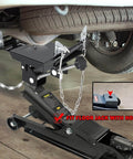 Transmission Jack Adapter For Hydraulic Floor Jacks Converts To 1100Lb Transmission Jack With 1.17 Inch Removable Saddle Universal Gearbox Removal Tool With Double Safety Chains And Angle Adjustable For Cars And Light Trucks