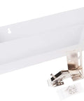 Tipout Base Cabinet Tray Set, White Plastic, 14.8125 Inch Wide, 2 Shallow Trays with Hinges, Includes 20 Screws