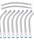 Heavy Duty Flexible Air Compressor Hose 40 Cm Cast Steel Connectors High Pressure Pneumatic Line With Ironclad Seals and Knockout Flex