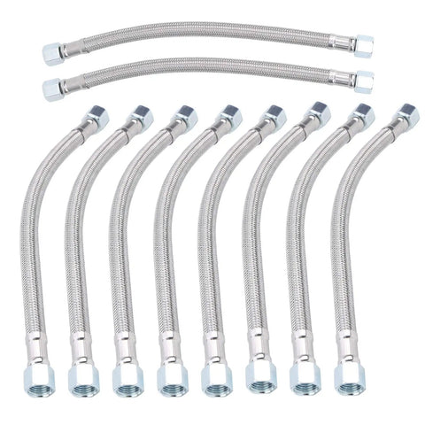 Heavy Duty Flexible Air Compressor Hose 40 Cm Cast Steel Connectors High Pressure Pneumatic Line With Ironclad Seals and Knockout Flex