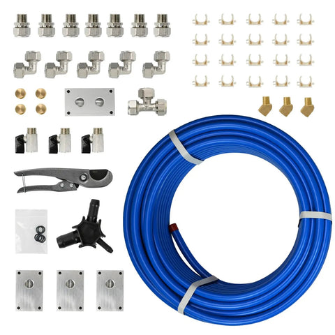 Master Kit For RapidAir Maxline One Half Inch Air Compressor Line System With 100 Feet Tubing And Full Fitting Set Easy High Flow Shop Air Upgrade