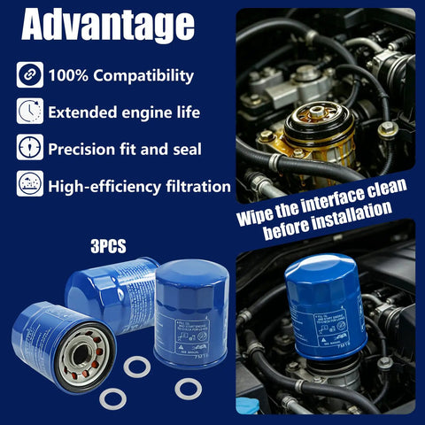 3pc Oil Filter Drain Plug Gasket Kit For Honda Acura Cars Includes Accord CR-V Civic Fit Pilot Replaces 15400