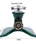 Front view of Heavy Duty Metal Square Lawn Sprinkler 360 Degree Rotary Water Sprinkler For Yard And Garden Connectable Automatic Irrigation System