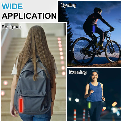Reflective Keychain Set For Backpack And Running Gear, High Visibility Reflective Strips And Straps, cycling and running safety