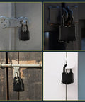 12 Pack Weatherproof Padlocks With Keys Keyed Alike Heavy Duty Outdoor Locks showcasing usage on various gates and doors