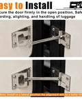 Heavy Duty 4 Inch RV Door Holder 304 Stainless Steel Camper Door Stop With Mounting Hardware showing installation on RV doors.