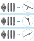 30 In 1 T Type Ratcheting Screwdriver Set With Magnetic Driver Kit showing transformation stages and multi-tool handle