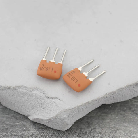 Two ceramic IF filters from the 10 Pack Ceramic IF Filter SFE 10.7MA For FM Radio And Wireless Communication Gear Analog Signal Processing.