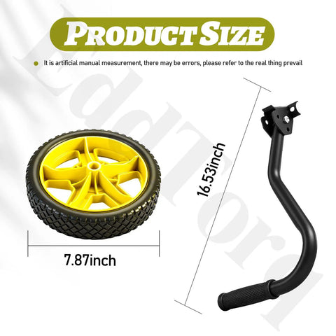 Wheel And Handle Kit For WEN 4500 And 4750 Watt Generators Fits GN4500 DF472 DF475 DF475T DF475X DF472X dimensions shown
