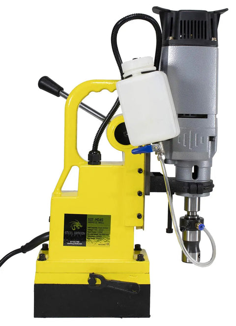 Heavy Duty Magnetic Drill Press With 1-3/4 Inch Boring Capacity And 2700 Pound Rock Solid Grip featuring variable speed control.