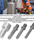 Compact Round Shank Garden Auger Drill Adapter set with three metal connectors for easy soil drilling and planting