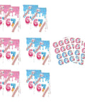 Ice Cream Themed Paper Food Bags With Dope Decorative Stickers, Black Party Packaging for snacks, gifts, and event decor