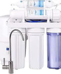 Five Stage Reverse Osmosis Water Filtration System For Under Sink With Tank And Premium Faucet That Zaps Toxins, full view