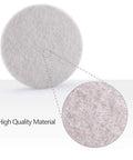 Close-up of durable wool felt disc from 5 Inch Glass Polishing Pad Kit With Wool Felt Discs, 10 Pcs Buffing Pads And Backing Pad, M14 Drill Adapter