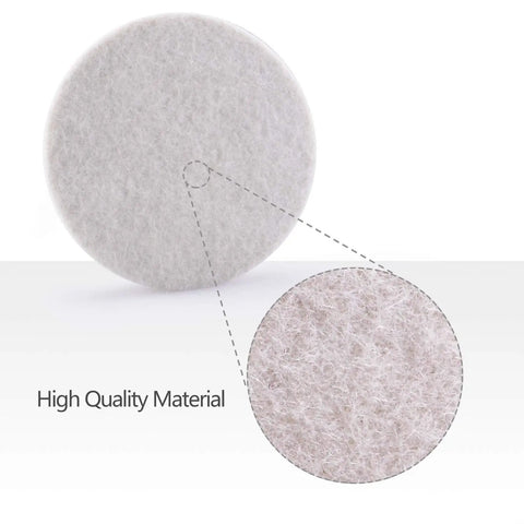 Close-up of durable wool felt disc from 5 Inch Glass Polishing Pad Kit With Wool Felt Discs, 10 Pcs Buffing Pads And Backing Pad, M14 Drill Adapter