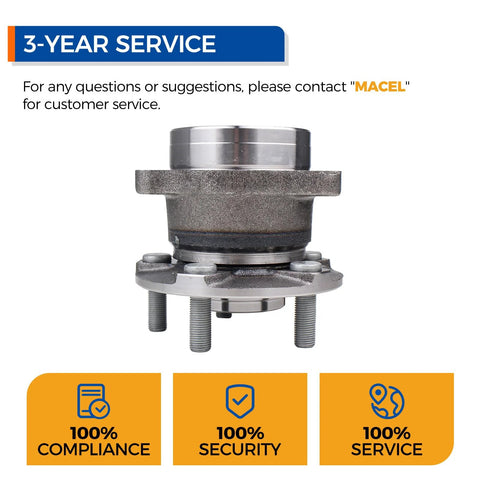 Rear Wheel Bearing And Hub Assembly For 2016 To 2020 Subaru Crosstrek, 2014 To 2018 Forester, 2012 To 2019 Impreza
