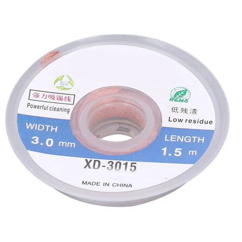 Desoldering Solder Wick Braid Set Pro Grade 5 Pcs No Clean Copper Wire 3mm Wide By One Point Five Meters Long Tough Solder Removal