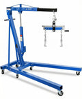 Heavy Duty Two Ton Shop Crane Engine Hoist Smooth Hydraulic Lifter For Auto Shops with wheels and chain hoist.