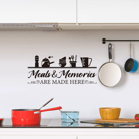 Three Piece Kitchen Wall Decal Set With Dining Room Rules And Utensil Wall Art Vinyl Stickers For Kitchen And Dining Area Home Decor, Easy Peel And Stick, Modern Vibe Wall Decor For Quick Kitchen Makeover